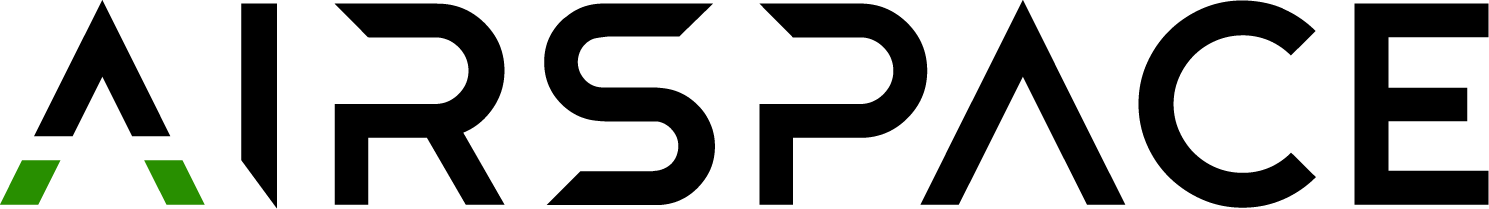 Airspace horizontal logotype black and green no background 011321