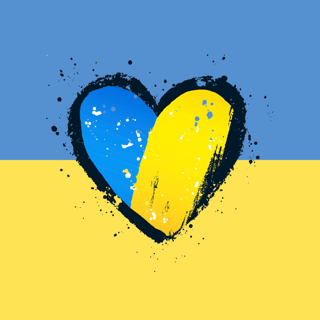 Hearts for Ukraine - Graphic (1000 × 1000 px)